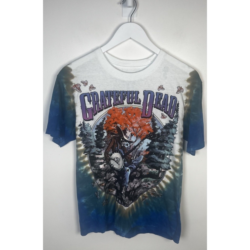 Vintage 1994 Grateful Dead Fall Tour T-Shirt Size Small Liquid Blue 2000 Reprint